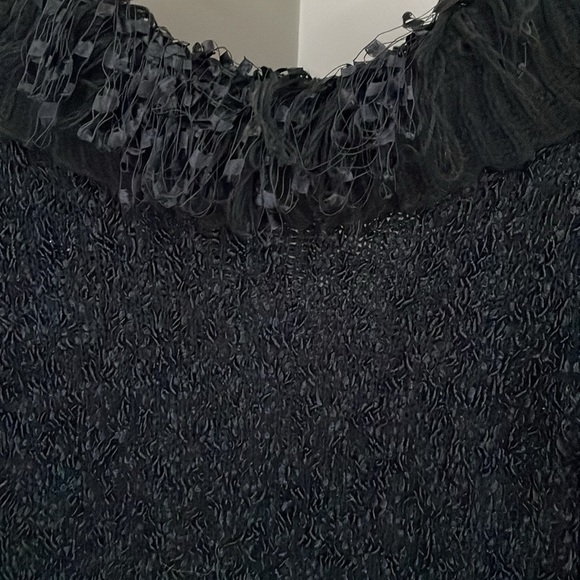 Anthropology Lapis Black Waterfall Ruffle Collar Long Knit Cardigan/Sweater
NWOT - Picture 7 of 10